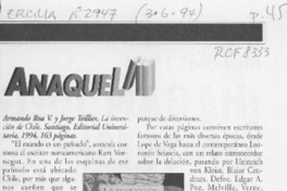 La invención de Chile  [artículo] M. A.
