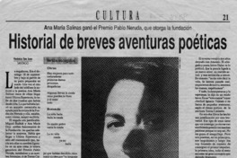 Historias de breves aventuras poéticas  [artículo] Verónica San Juan.