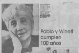Pablo y Winett cumplen 100 años