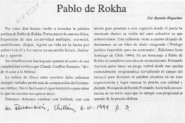 Pablo de Rokha  [artículo] Ramón Riquelme.