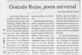 Gonzalo Rojas, poeta universal Gonzalo Rojas, poeta universal