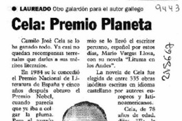 Cela, Premio Planeta  [artículo].