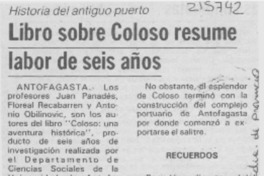 Libro sobre Coloso resume labor de seis años Libro sobre Coloso resume labor de seis años