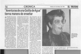 "Aventuras de una gotita de agua", tierna manera de enseñar  [artículo].