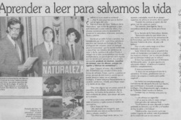 Aprender a leer para salvarnos la vida Aprender a leer para salvarnos la vida