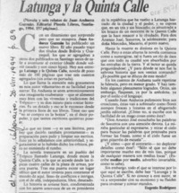 Latunga y la quinta calle  [artículo] Eugenio Rodríguez.