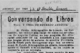 Conversando de libros  [artículo].
