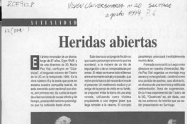 Heridas abiertas  [artículo].