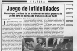 Juego de infidelidades  [artículo] Marcelo Soto.