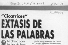 Extasis de las palabras  [artículo] Italo Passalacqua C.