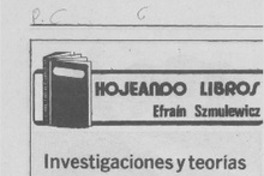 "Investigaciones y teorías en la arqueología de Chile" de Mario Orellana Rodríguez "Investigaciones y teorías en la arqueología de Chile" de Mario Orellana Rodríguez