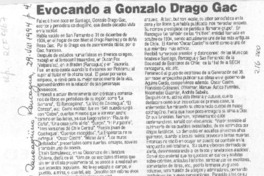 Evocando a Gonzalo Drago Evocando a Gonzalo Drago