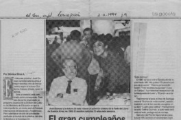 El gran cumpleaños de José Donoso  [artículo] Mónica Silva Andrade.