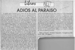 Adiós al paraíso  [artículo].