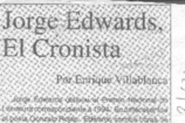 Jorge Edwards, el cronista