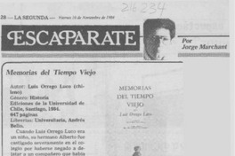 Memorias del tiempo viejo Memorias del tiempo viejo