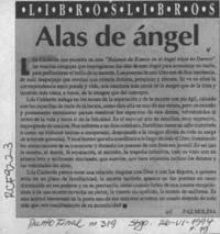 Alas de ángel  [artículo] Paz Molina.
