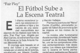 El Fútbol sube a la escena teatral  [artículo].