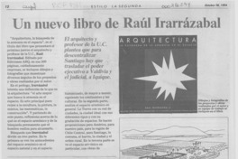 Un nuevo libro de Raúl Irarrázabal Un nuevo libro de Raúl Irarrázabal
