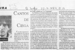 Cantos de ciega  [artículo] Bernardo Chandía Fica.