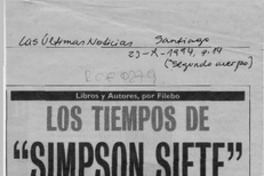 Los tiempos de "Simpson siete"  [artículo] Filebo.