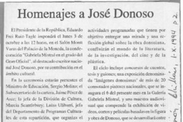 Homenajes a José Donoso  [artículo].