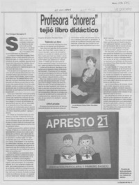 Profesora "chorera" tejió libro didáctico