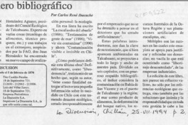 Fichero bibliográfico  [artículo] Carlos René Ibacache.