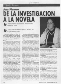 De la investigación a la novela  [artículo] Mariano Aguirre.