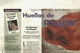 "Signos bajo la piel" de pía Barros, huellas de mujer "Signos bajo la piel" de pía Barros, huellas de mujer