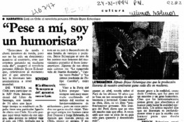 "Pese a mí, soy un humorista"  [artículo].