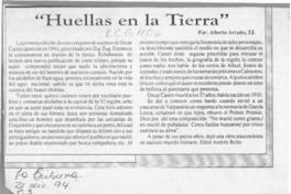 "Huellas en la tierra"  [artículo] Alberto Arraño.