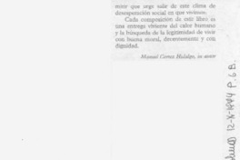 Libro "Grito en el desierto"  [artículo] Manuel Cortez Hidalgo.