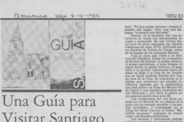 Una Guía para visitar Santiago Una Guía para visitar Santiago