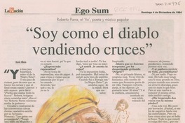 "Soy como el diablo vendiendo cruces" "Soy como el diablo vendiendo cruces"