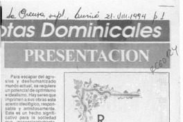 Presentación  [artículo] Lucía Lezaeta Mannarelli.