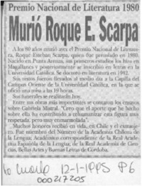 Murió Roque E. Scarpa  [artículo].