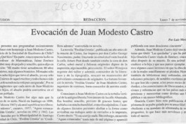 Evocación de Juan Modesto Castro  [artículo] Luis Merino Reyes.