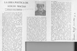 La obra poética de Sergio Macías  [artículo] Wellington Rojas Valdebenito.