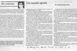 Un cuento aparte  [artículo] Antonieta Rodríguez París.