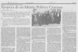Epopeya de un ideario político cristiano Epopeya de un ideario político cristiano