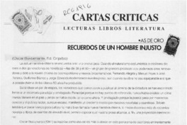 Recuerdos de un hombre injusto  [artículo] Camilo Marks.