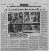 Un lanzamiento entre obras de arte  [artículo] Richard Vera.