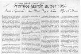Premios Martín Buber 1994  [artículo].