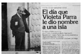 El día que Violeta Parra le dio nombre a una isla El día que Violeta Parra le dio nombre a una isla