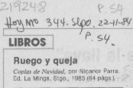 Ruego y queja