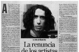 La renuncia de los artistas La renuncia de los artistas