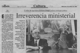 Irreverencia ministerial  [artículo].