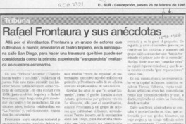 Rafael Frontaura y sus anécdotas  [artículo] Sergio Ramón Fuentealba.
