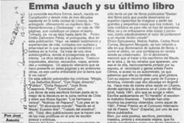 Emma Jauch y su último libro Emma Jauch y su último libro